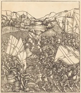 The War at Hainault, by Hans Springinklee, ink, 1515