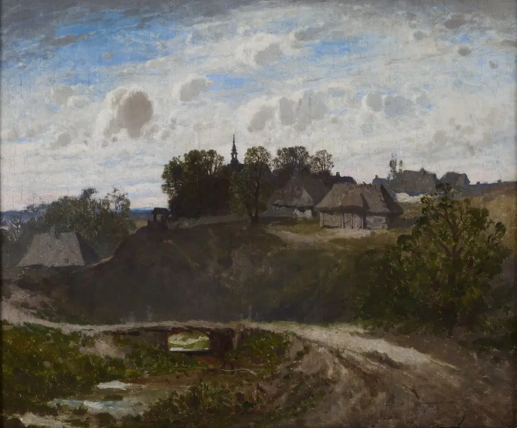 Polish Village, by Józef Szermentowski, unspecified, 1868