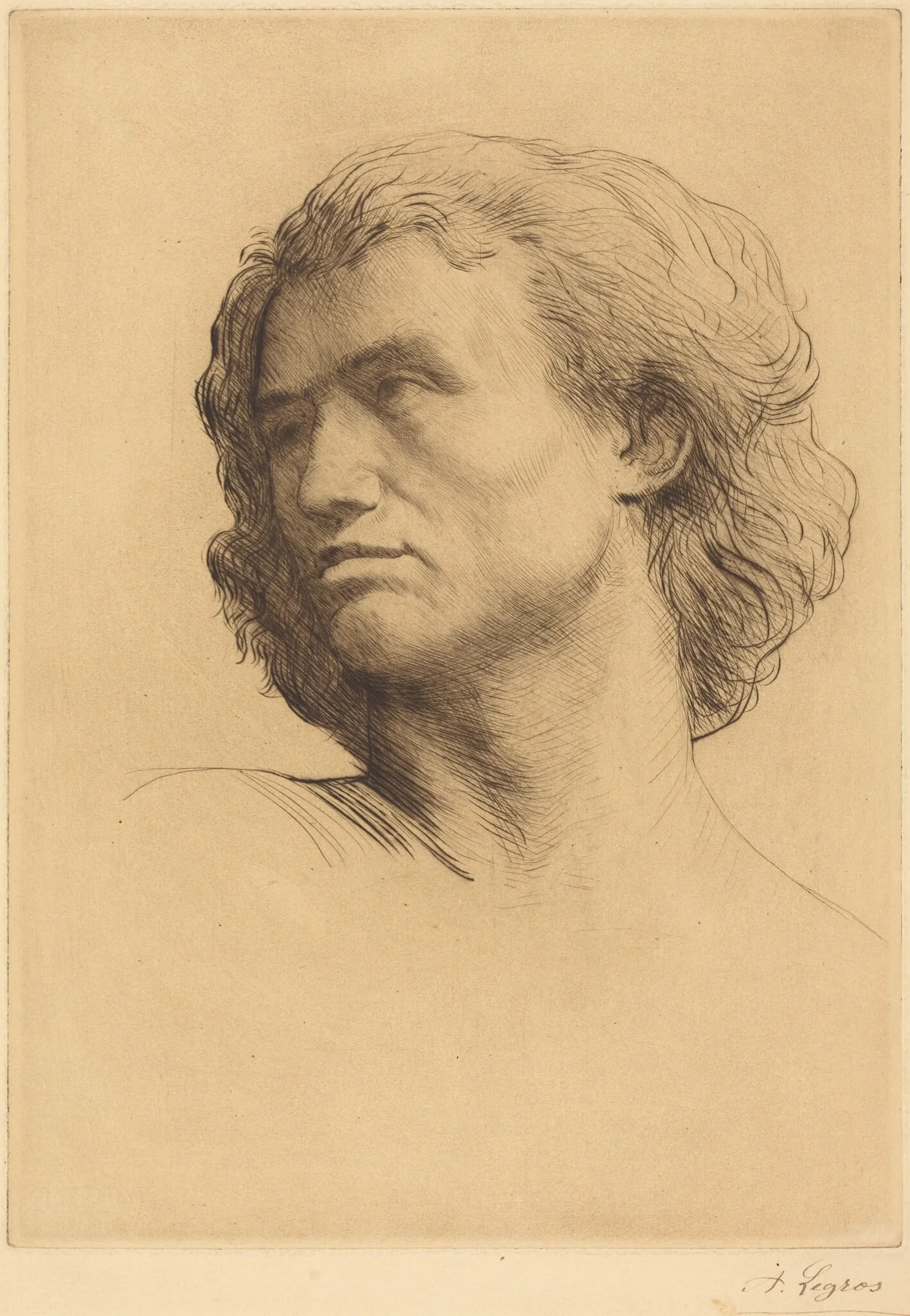 Head of a Man (Tete d'homme), detail