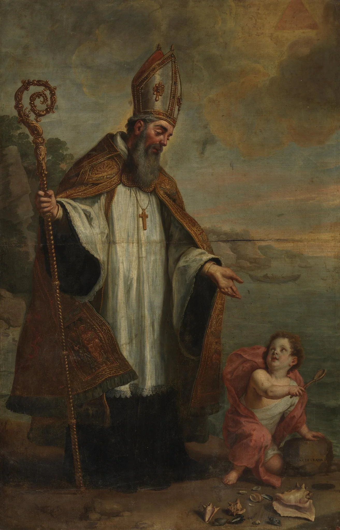 Saint Augustine, detail