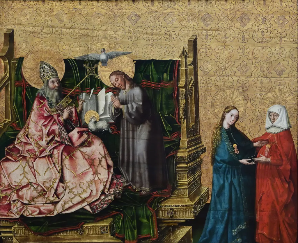 The Council of Salvation, by Konrad Witz, paint, 1445