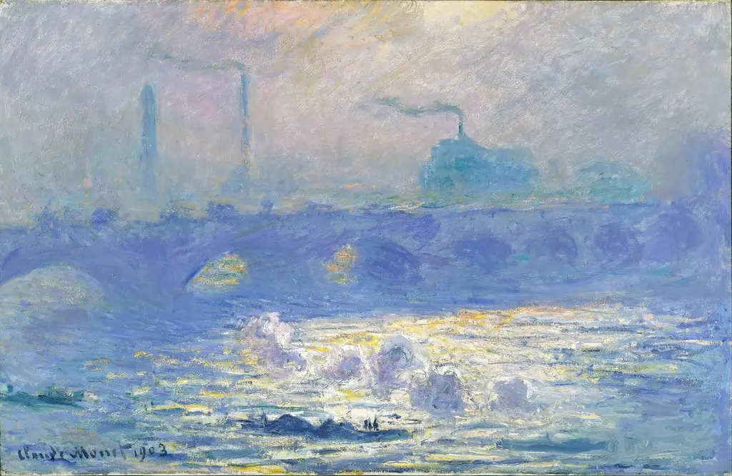 Waterloo Bridge, Sunlight Effect, by Claude Monet, oil, 1903