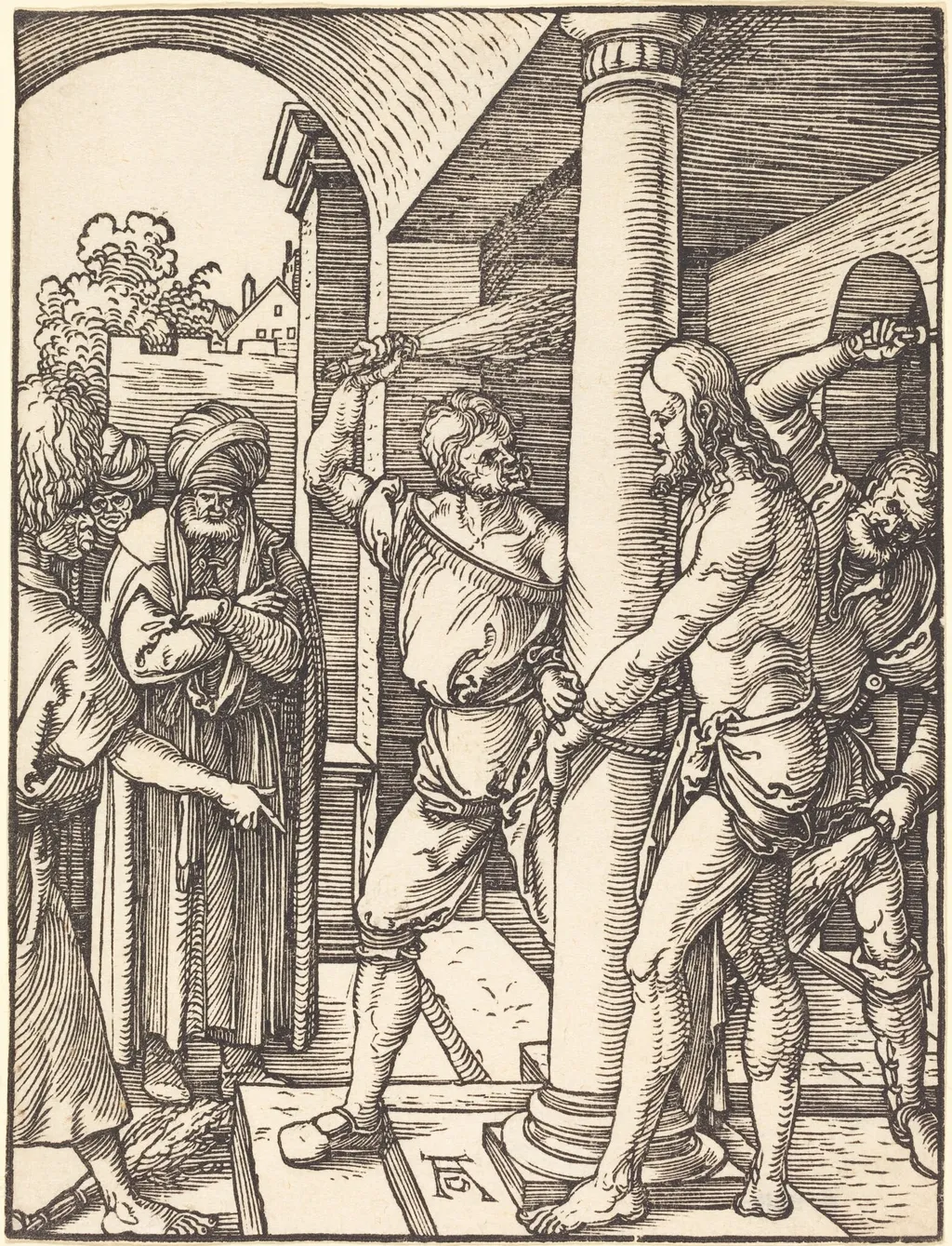 The Flagellation, by Albrecht Dürer, ink, 1510