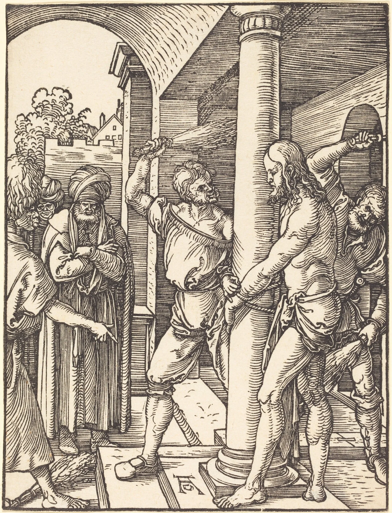 The Flagellation, detail