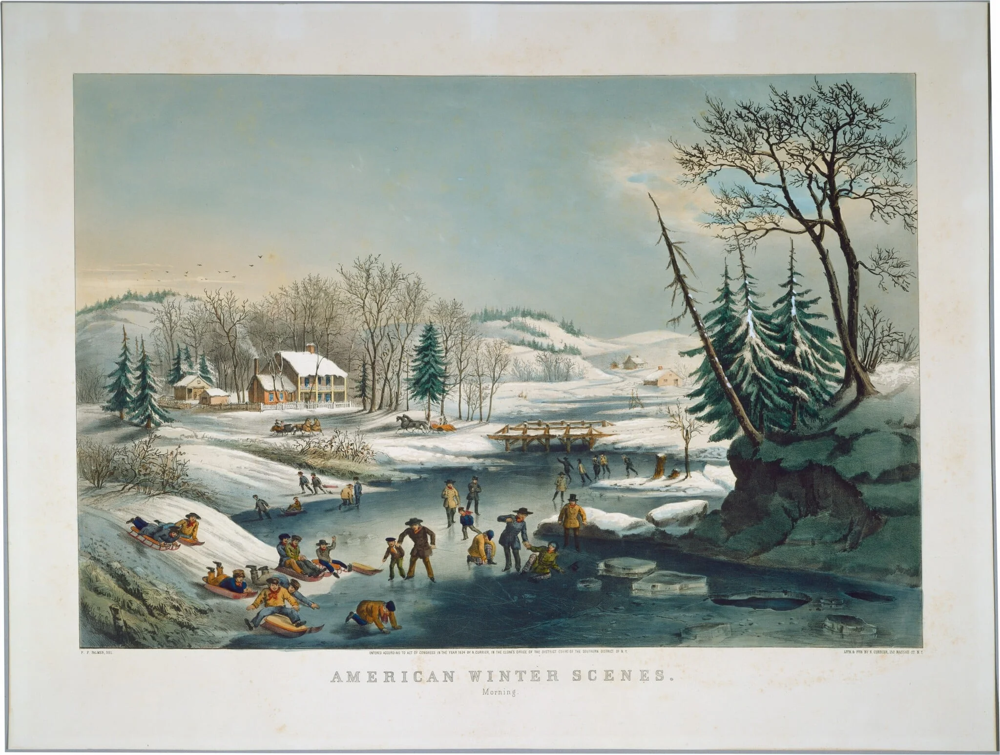 American Winter Scenes: Morning, detail
