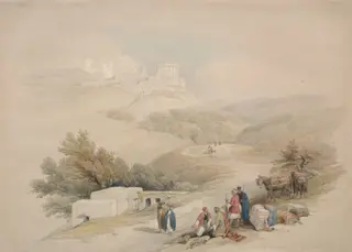 Ruins of the Church of St. John Sabaste, by David Roberts, 1839