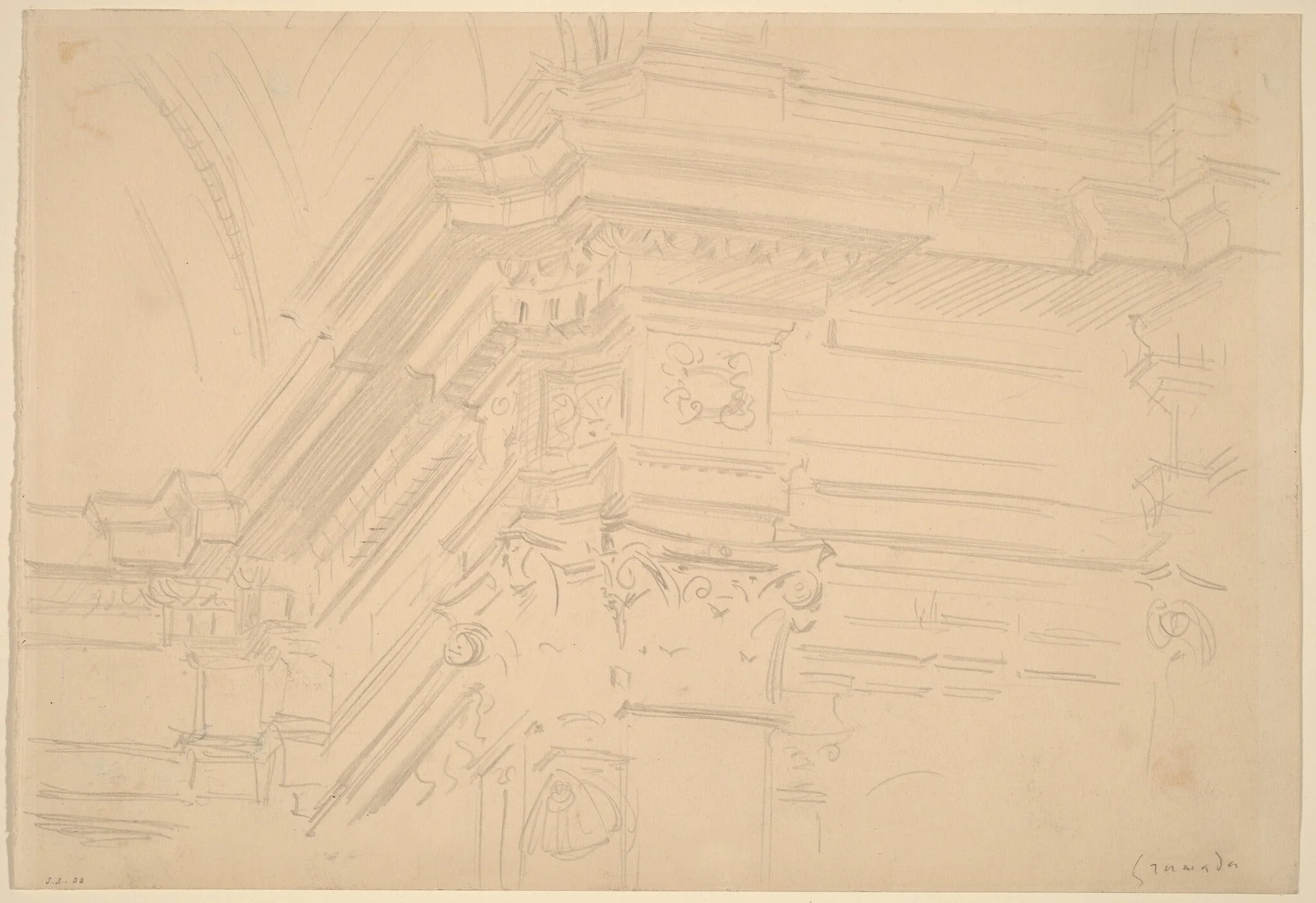 Capilla Real Entablature, Granada, detail