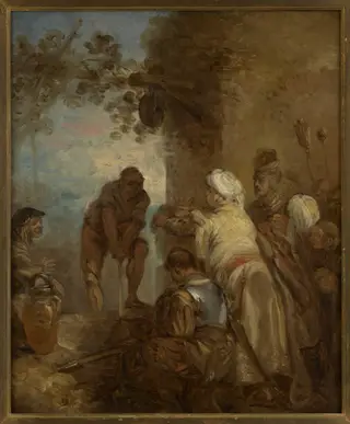 Piast Being Elected as the King, by Jean-Pierre Norblin de La Gourdaine, oil, 1788