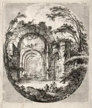 Ancient Ruins, by Jean-Claude-Richard de Saint-Non, 1756