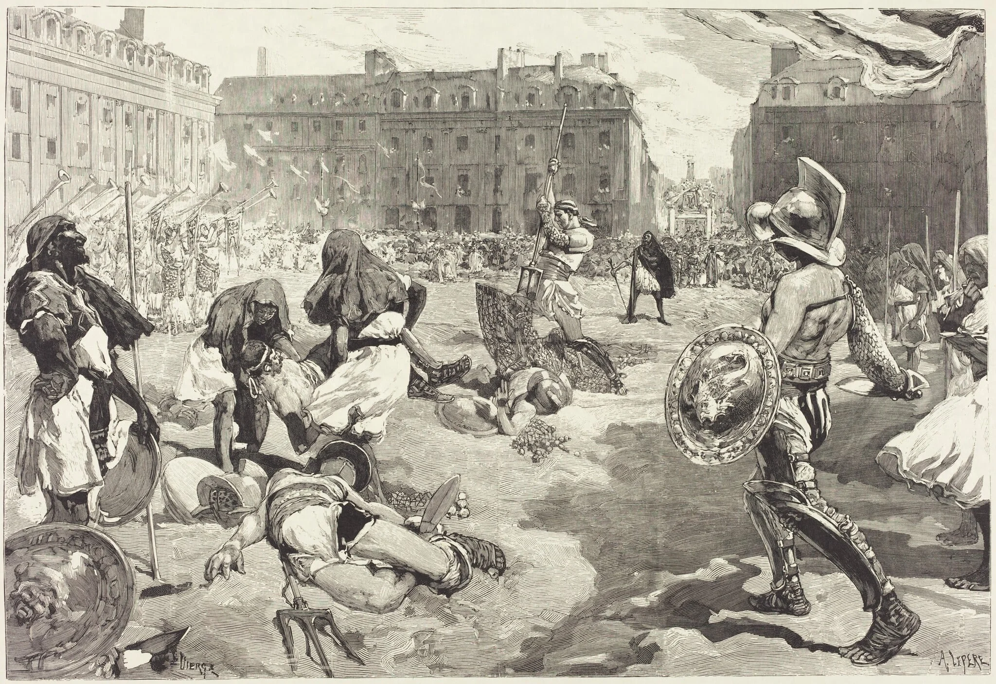 Les Fêtes de Rennes. La grande Cavalcade Romaine, detail
