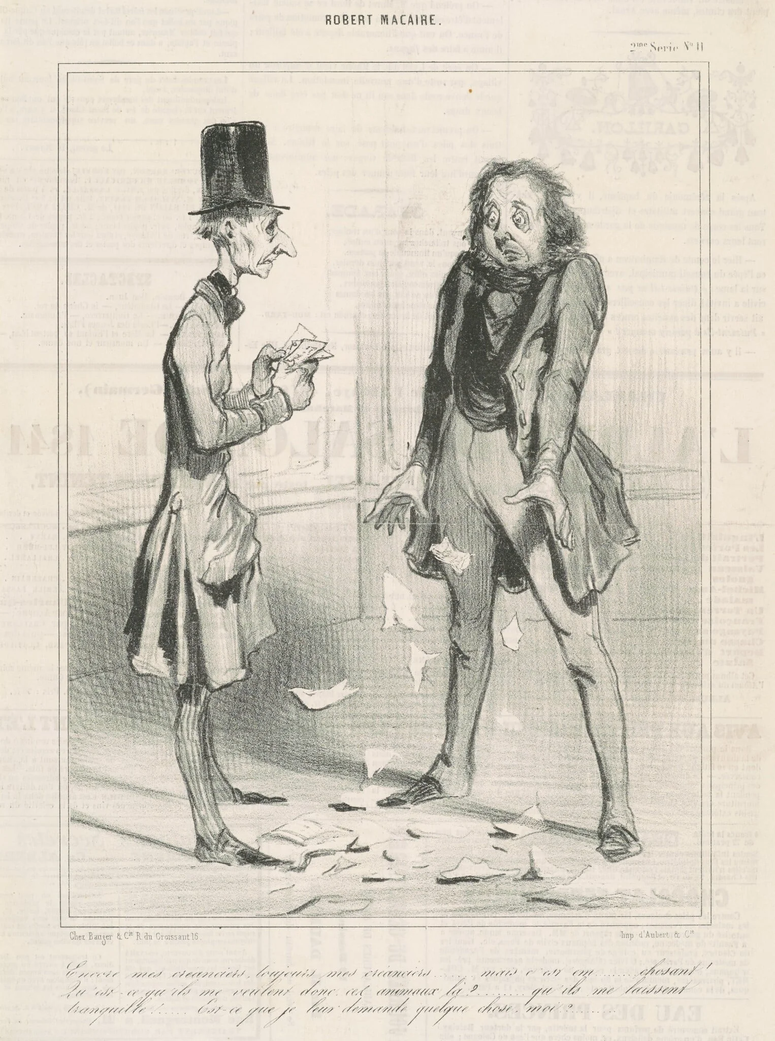 Encore mes créanciers, toujours ..., detail