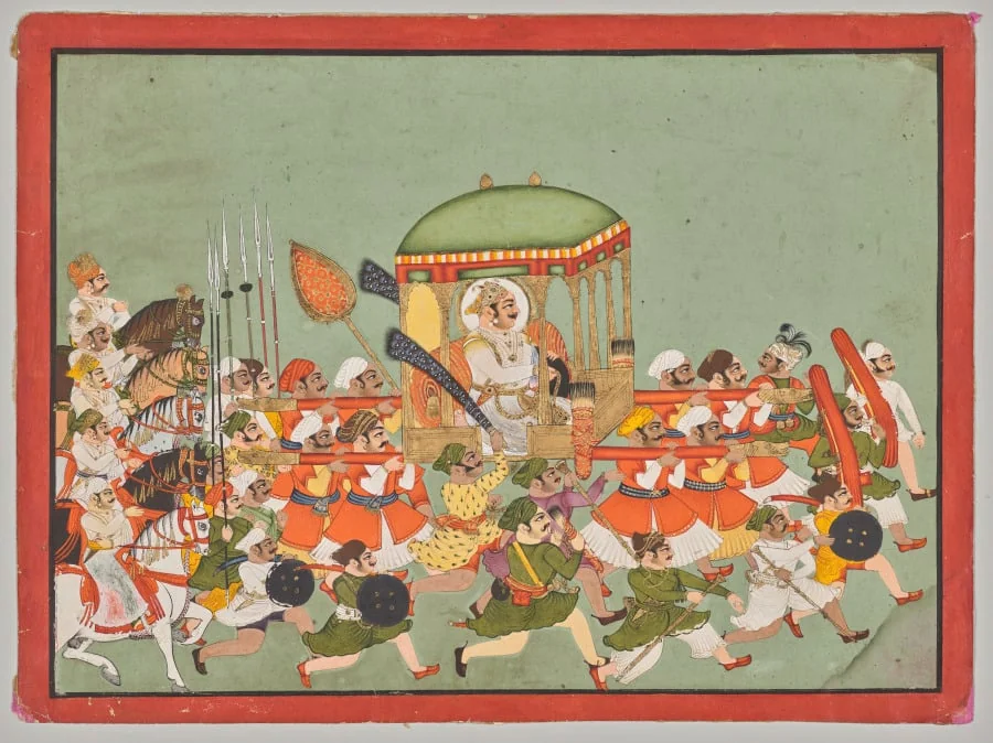 Maharao Chattar Sal (reigned 1758–64) of Kota in a Palanquin, detail