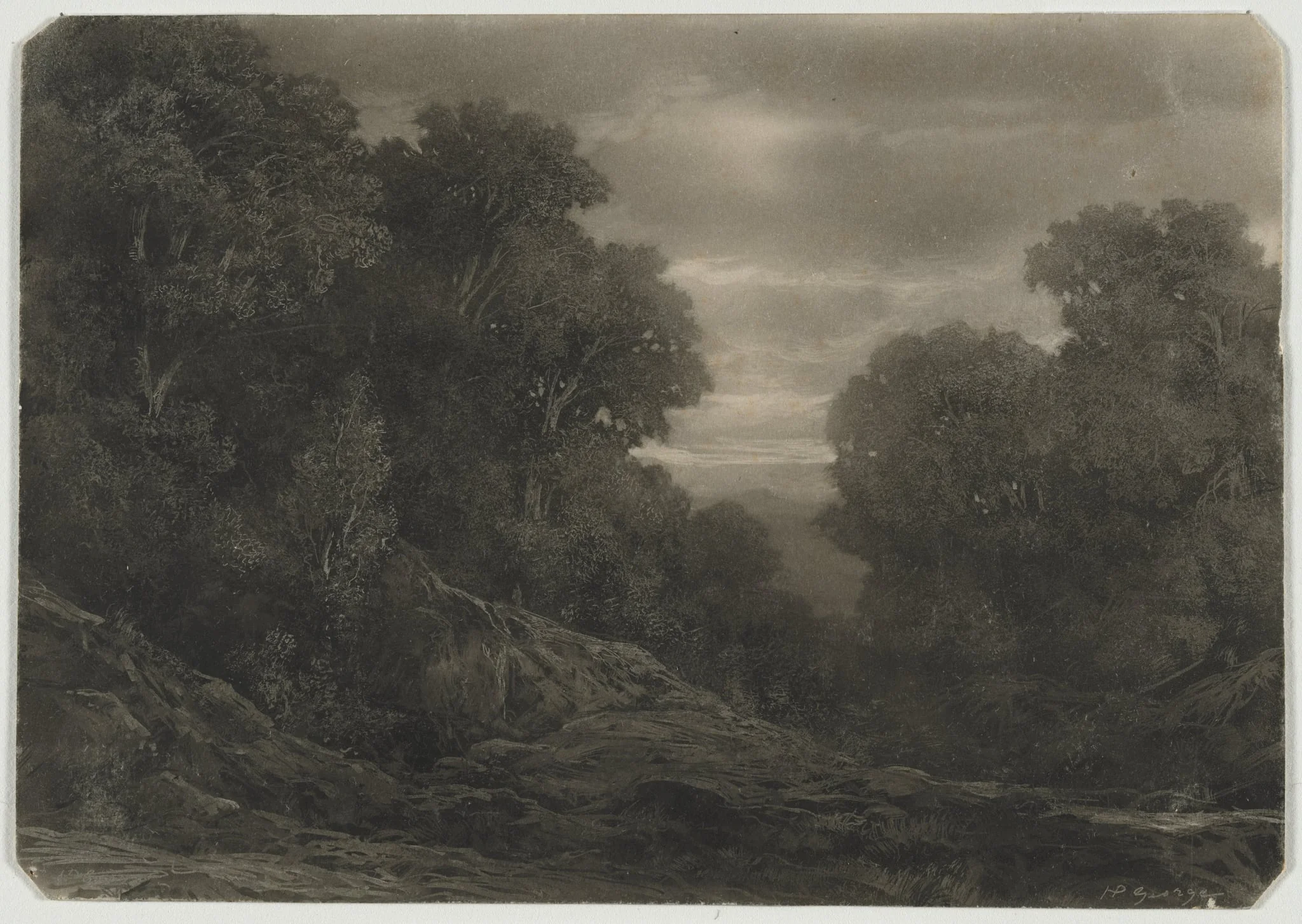 Landscape with Trees, detail
