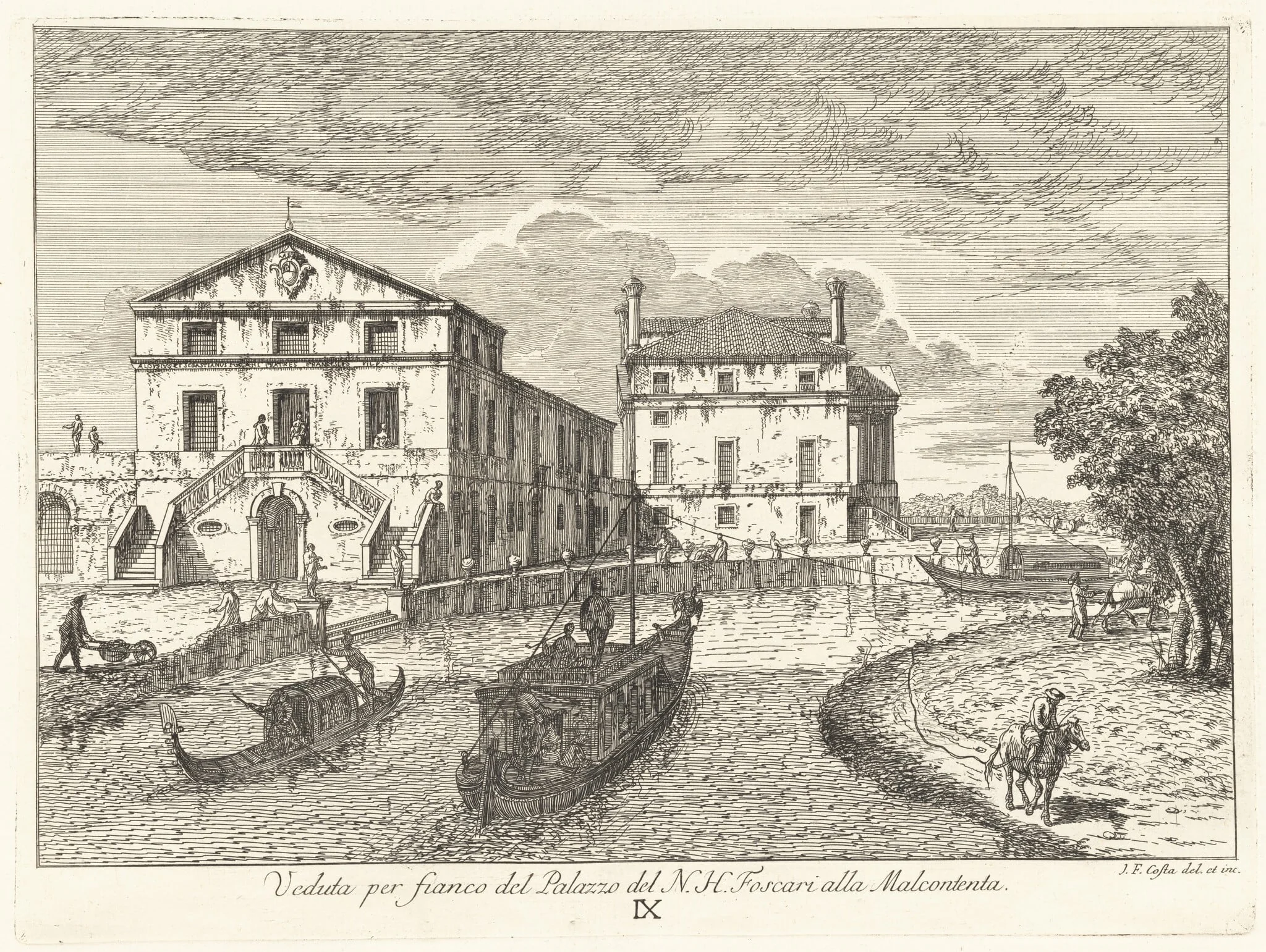 Villa Foscari Vista di Fianco, detail