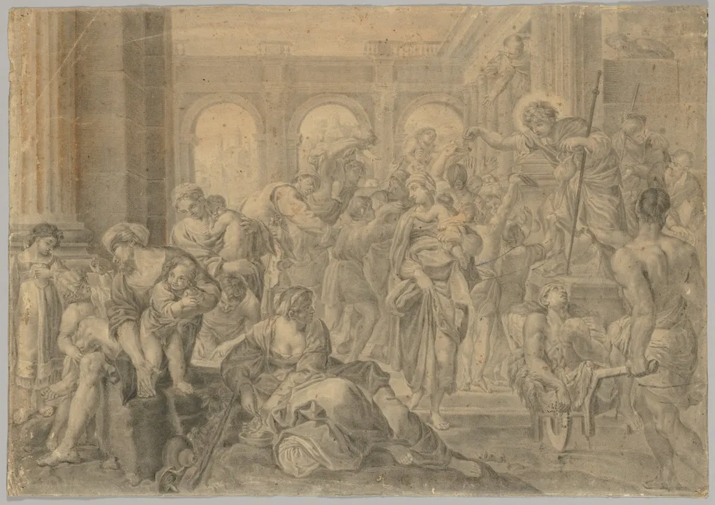 Copy of Annibale Carracci's St. Roch Giving Alms, by Annibale Carracci, 1595