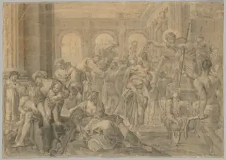 Copy of Annibale Carracci's St. Roch Giving Alms, by Annibale Carracci, 1595