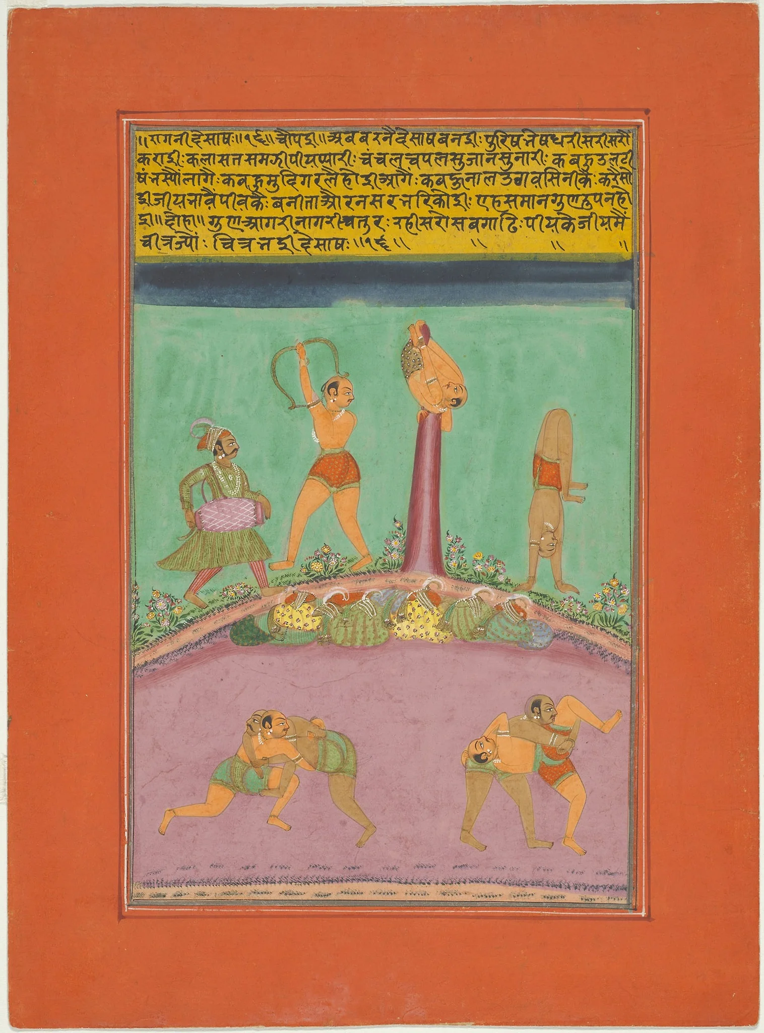 Ragini Desakh, Page from a Jaipur Ragamala Set, detail