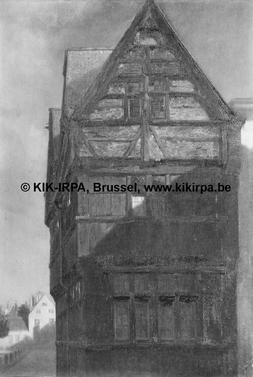 Sixteenth–Century Wooden Façade on Groenplaatsstraat in Antwerp, detail