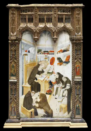 Saint Jerome Translating the Gospels, by Nicolás Francés, unspecified, 1450