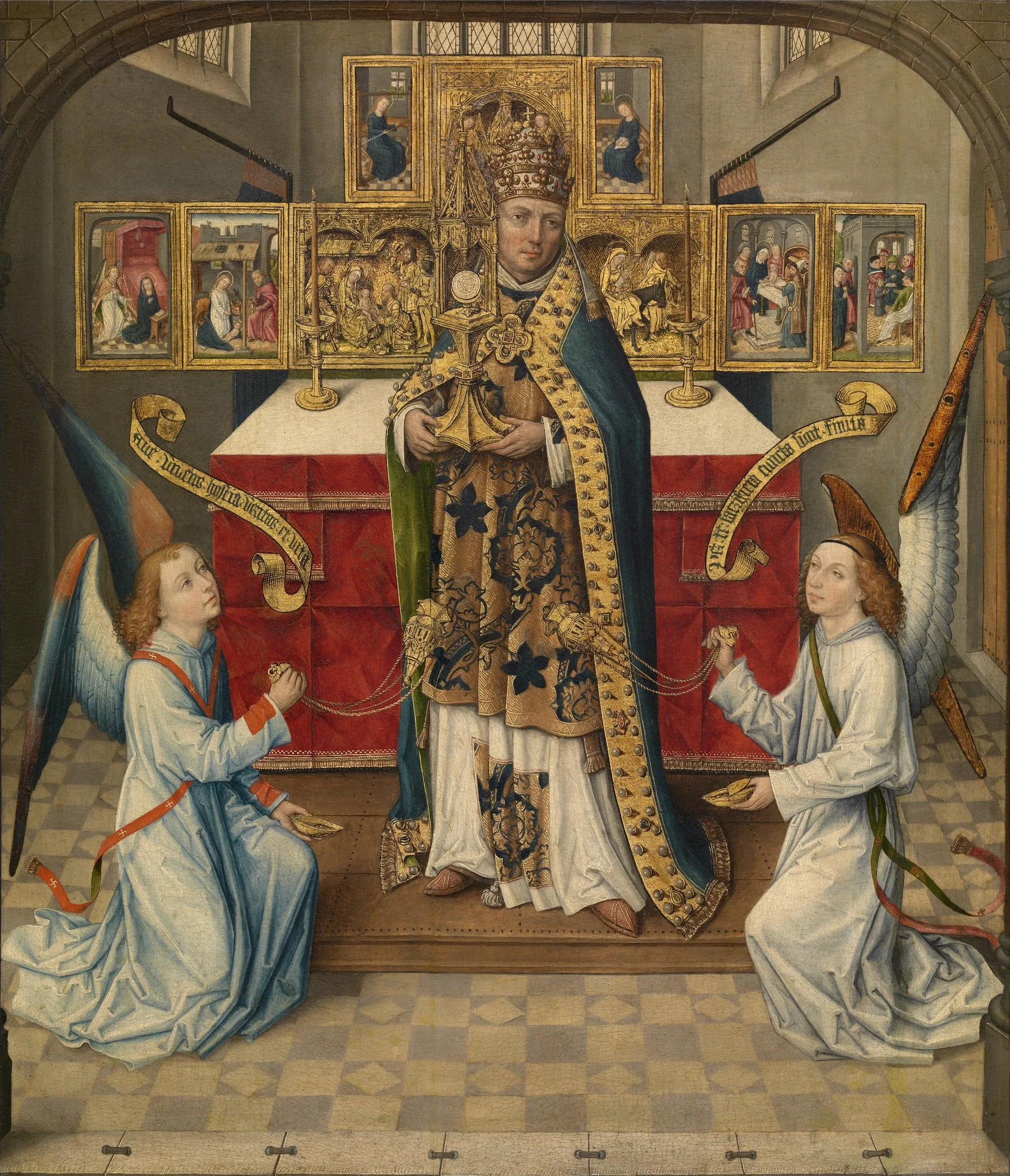 Adoration of the Sacrament, detail