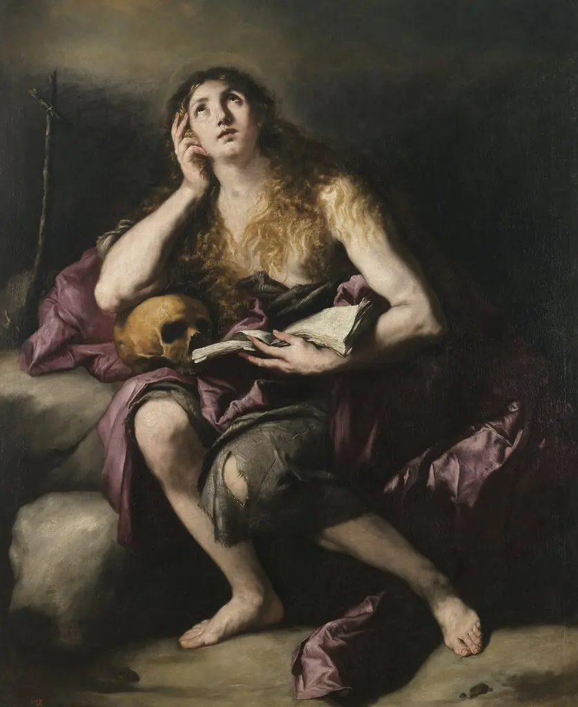 Penitent Mary Magdalene, by Luca Giordano, oil, 1660