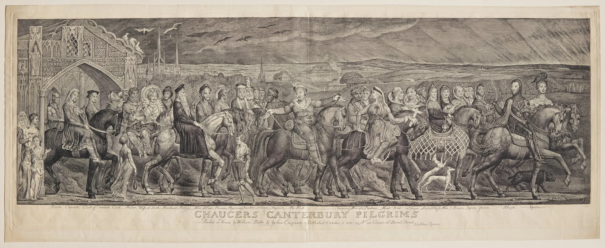Chaucer's Canterbury Pilgrims, detail