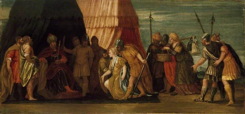 Judith received by Holofernes, detail