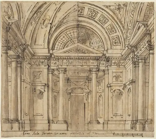 Design for Entrance to a Hall, by Fabrizio Galliari