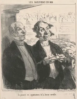 Se posant en appréciateur, by Honoré Daumier, ink, 1852