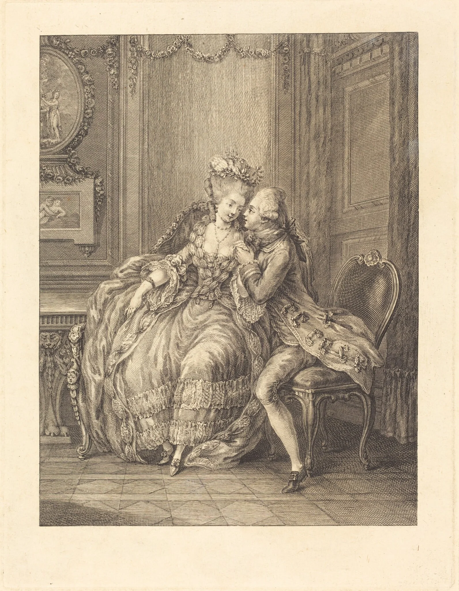 L'amant pressant, detail