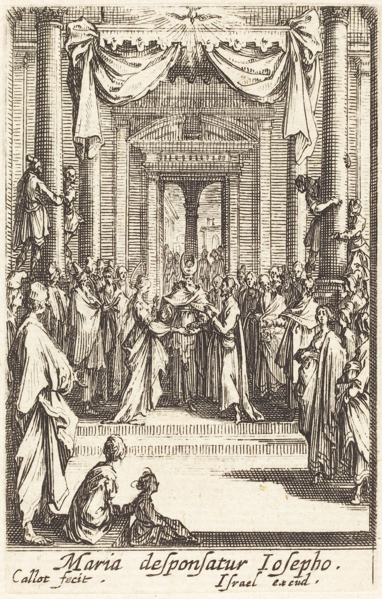 The Marriage of the Virgin, detail