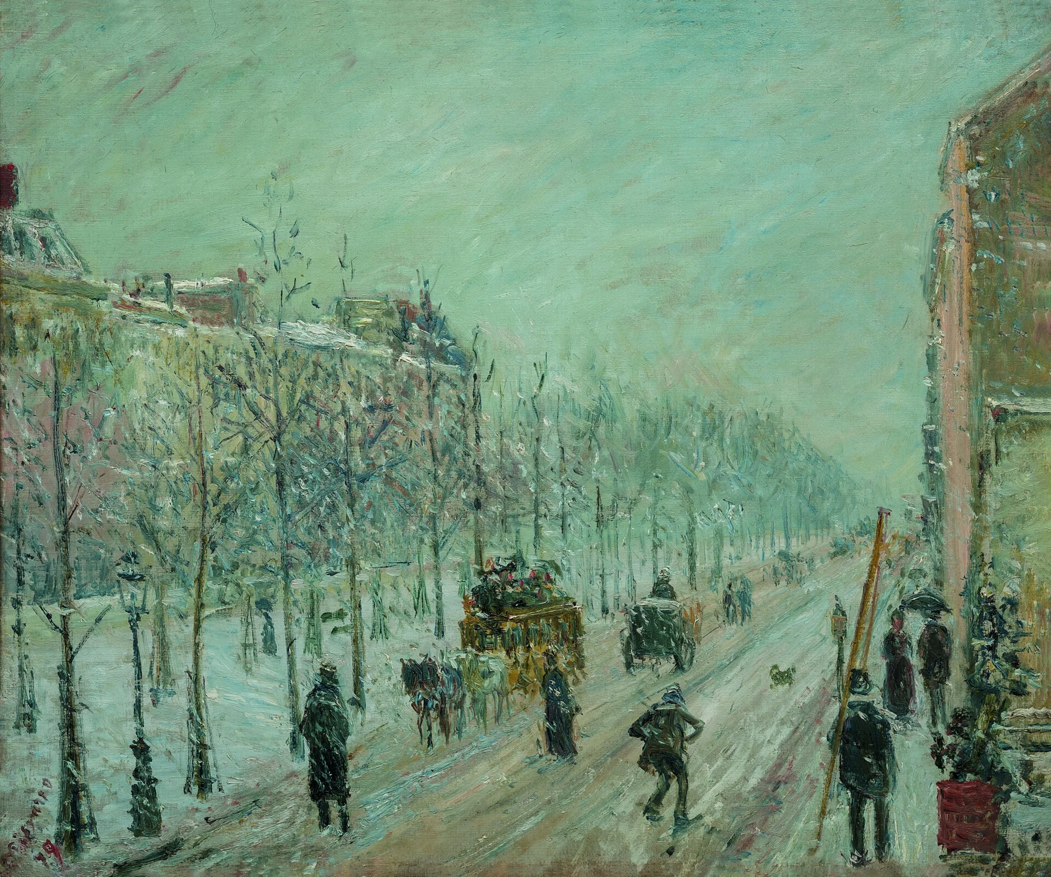 Les boulevards extérieurs. Effet de neige, detail