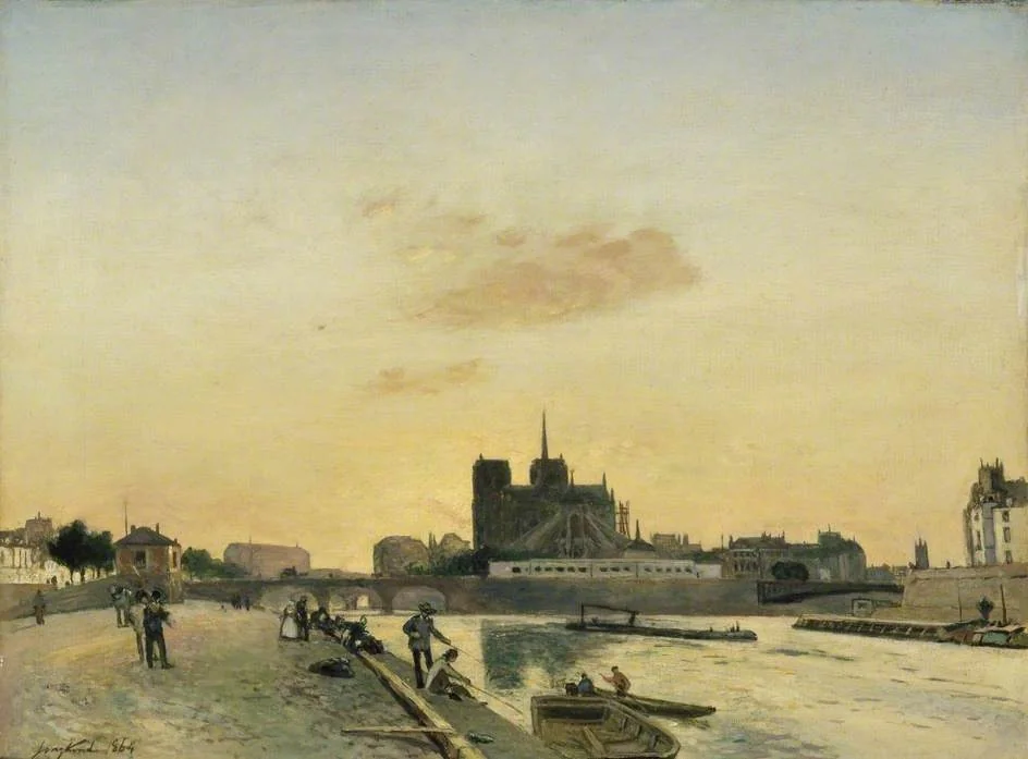View of Notre-Dame, Paris, detail