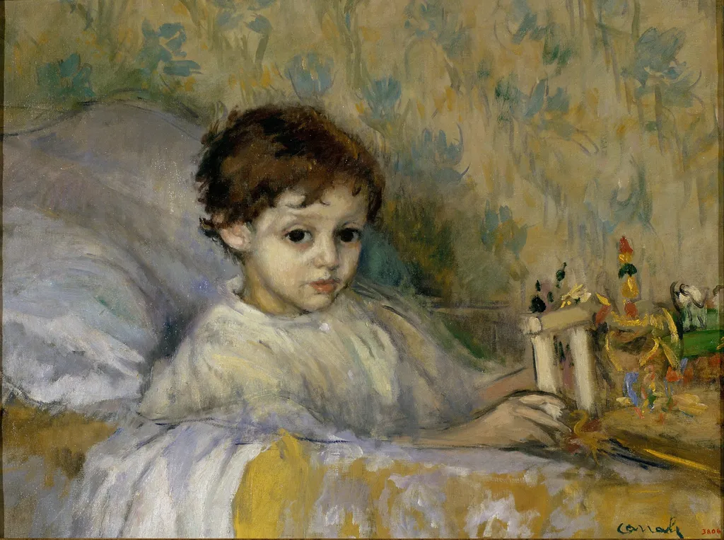 Sick Child, by Ricard Canals, oil, 1903