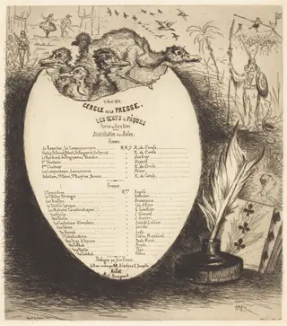 Les Oeufs de Pâques, by Vicomte Ludovic Lepic, ink, 1878