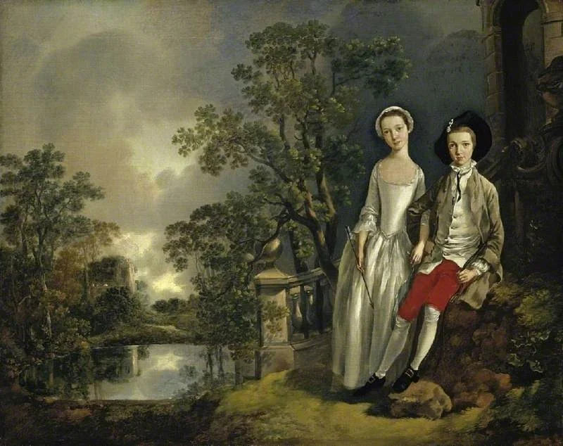 Heneage Lloyd and his Sister, Lucy, detail