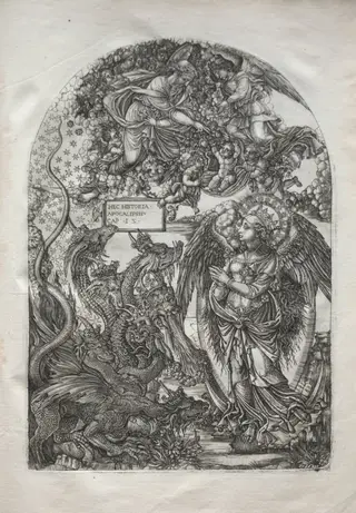 The Apocalypse:  St. Michael and the Dragon, by Jean Duvet, 1551