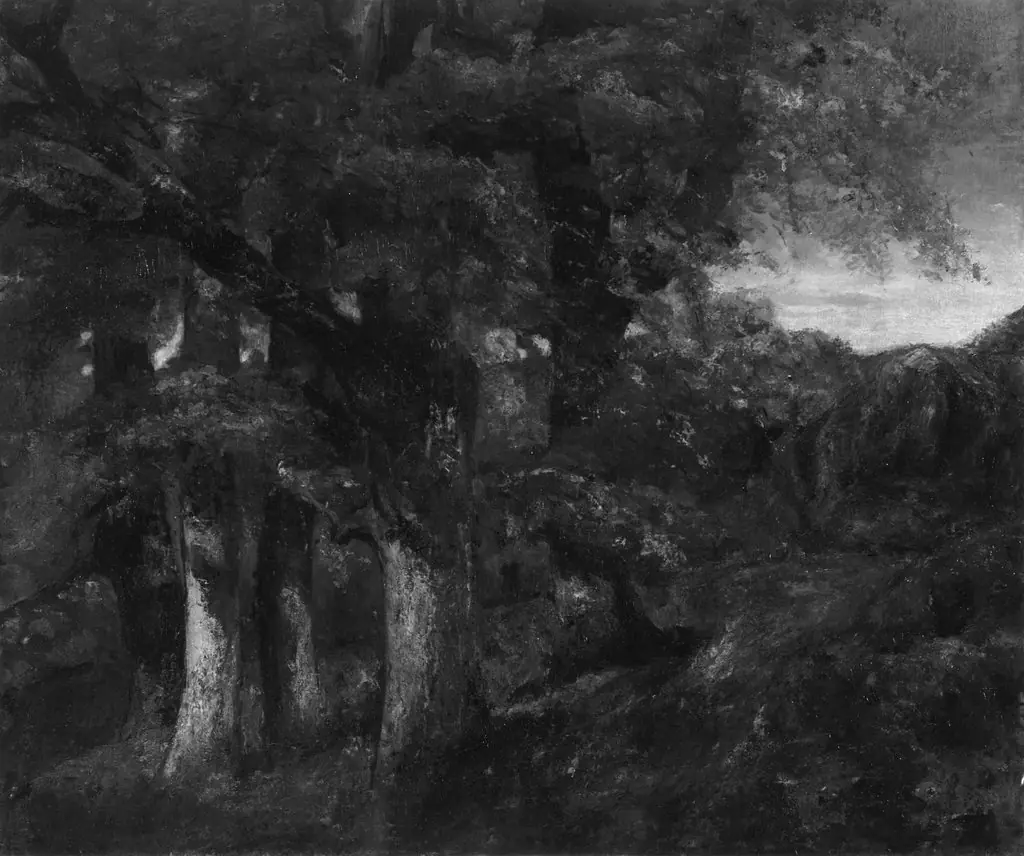 Wooded Landscape, by Gustave Courbet, oil, 1848