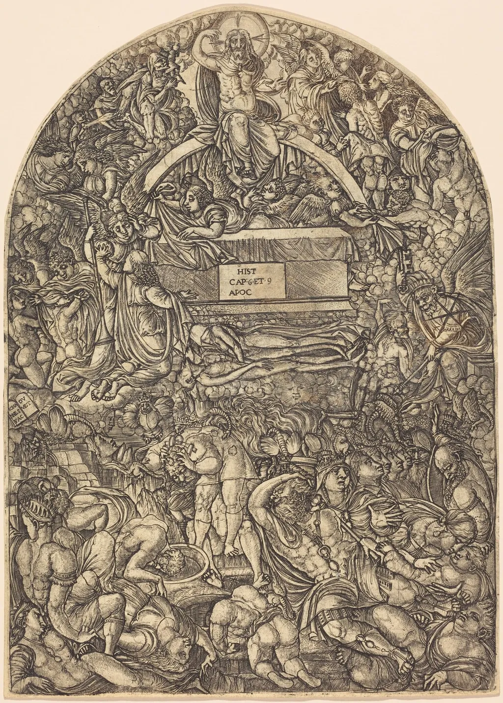 A Star Falls and Makes Hell to Open, by Jean Duvet, ink, 1551