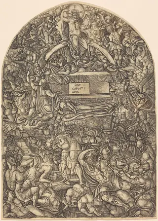 A Star Falls and Makes Hell to Open, by Jean Duvet, ink, 1551