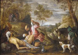 The Good Samaritan, by David Teniers the Younger, oil, 1651