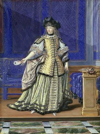 Mlle. de la Valliere in Costume, by Joseph Werner the Younger, gouache, 1663