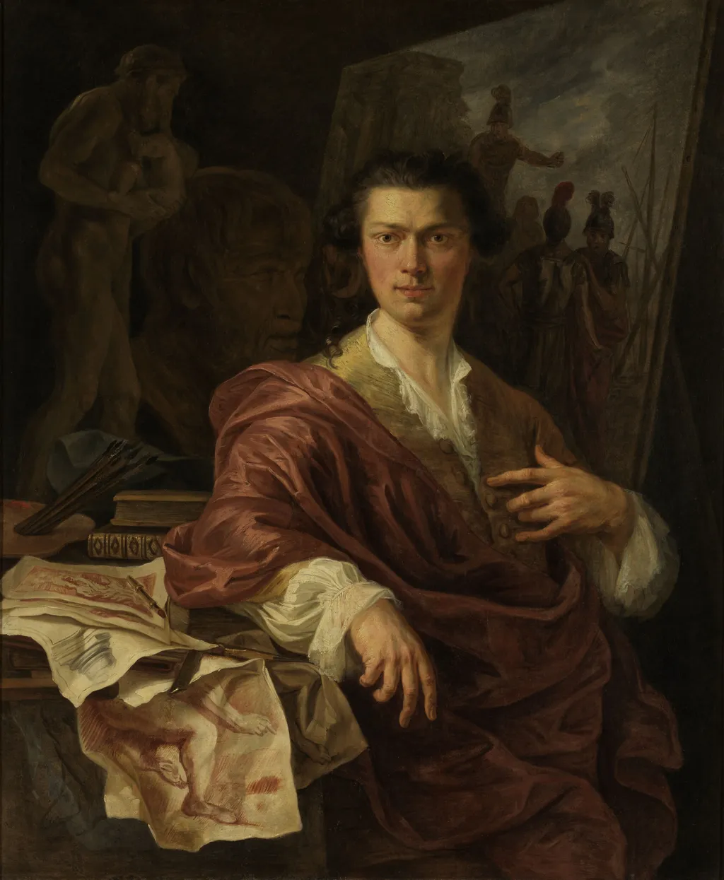 The Painter Andries Lens, by Willem Jacob Herreyns, oil, 1775