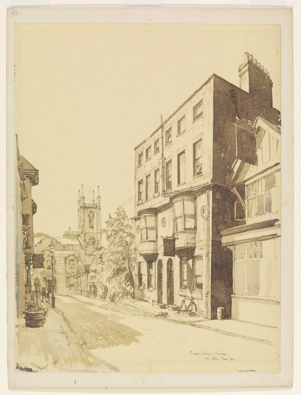 Church Street, (west side) Windsor, by Fairclough, watercolor, 1940
