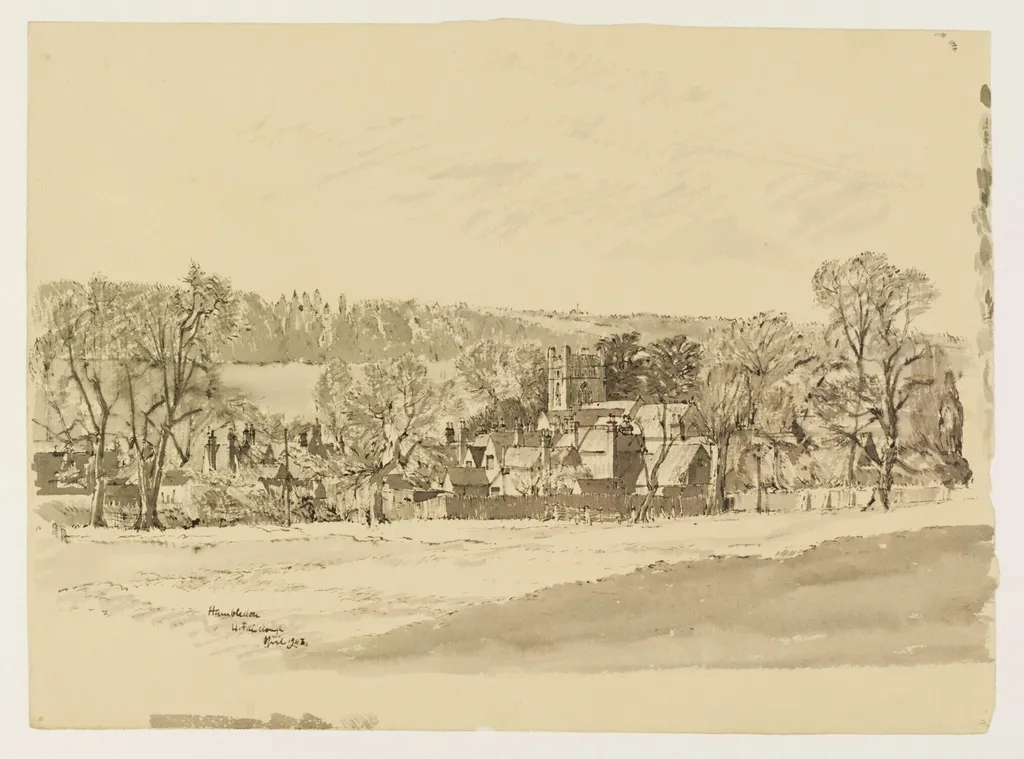 Hambledon, by Fairclough, watercolor, 1943