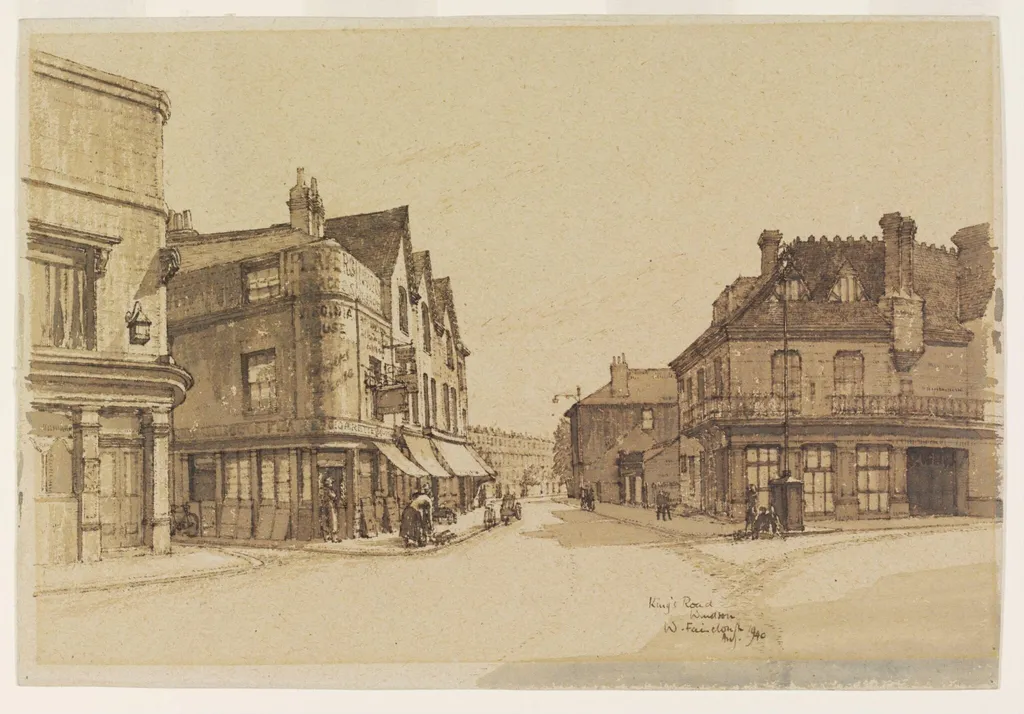 King's Road, Windsor, by Fairclough, watercolor, 1940
