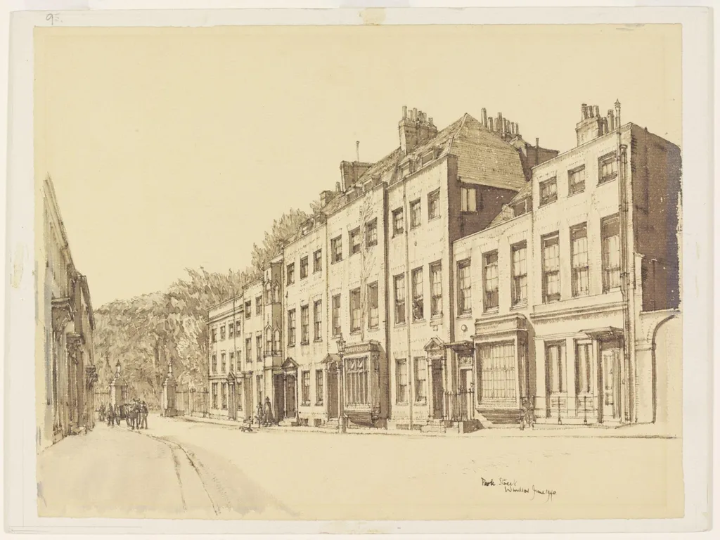 Park Street, Windsor, by Fairclough, watercolor, 1940