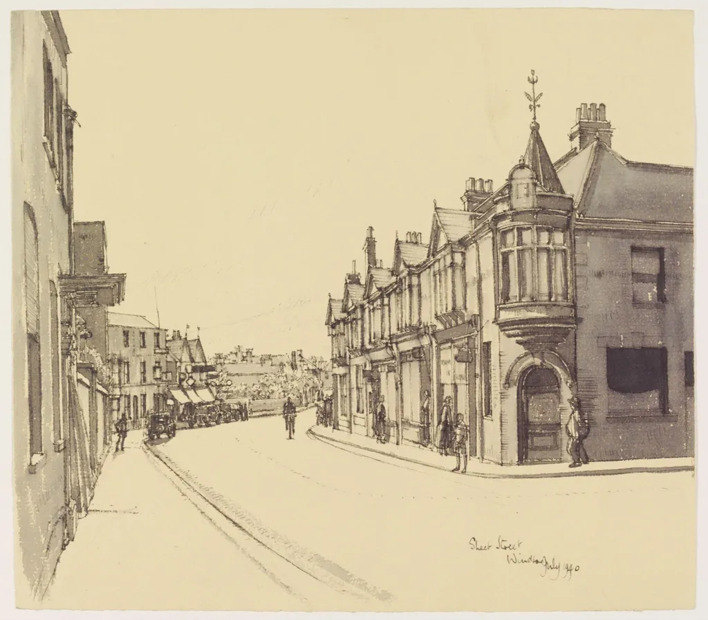 Sheet Street, Windsor, by Fairclough, watercolor, 1940