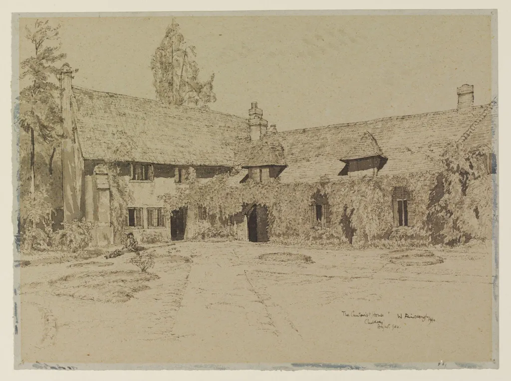 The Cantorist House, Childrey, by Fairclough, watercolor, 1940