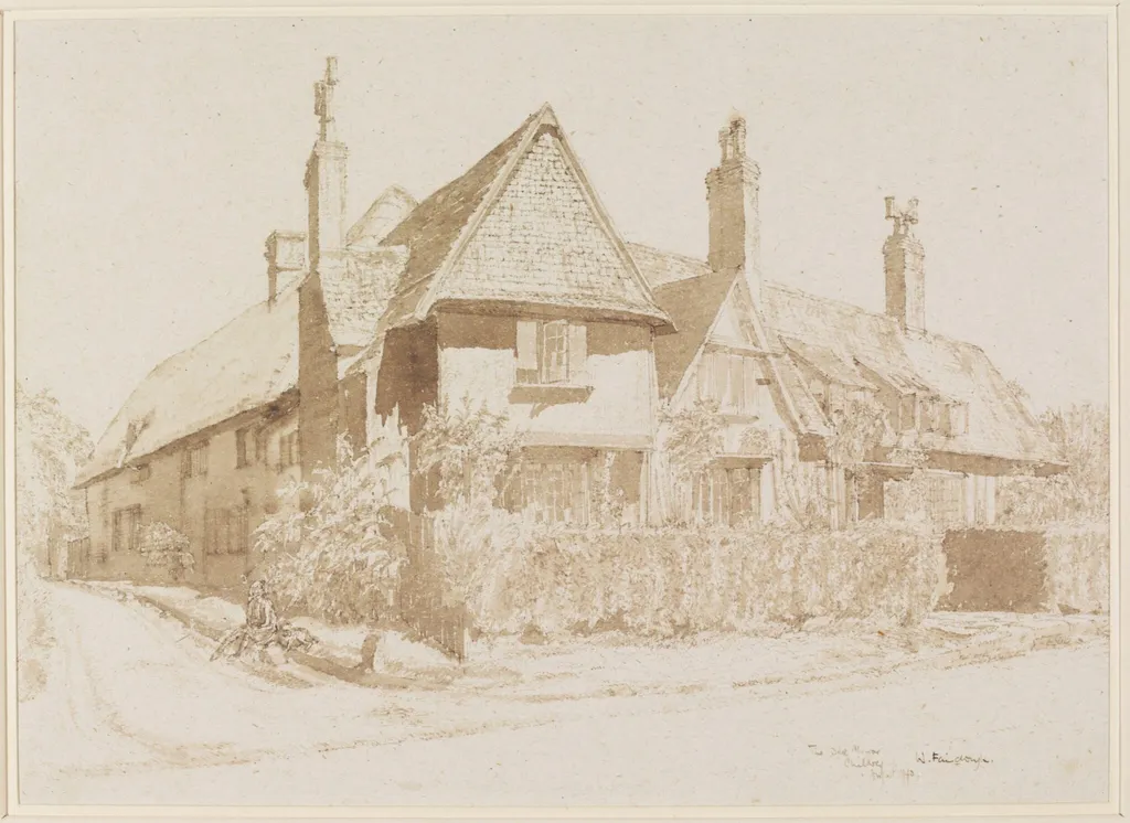 The Old Manor, Childrey, by Fairclough, watercolor, 1940